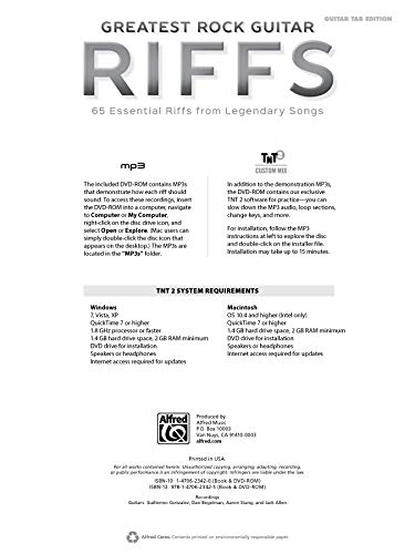The Greatest Rock Guitar Riffs: Guitar TAB, Book & Online Audio/Software - Image 3