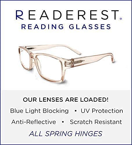 Miniatura 4 de Readerest - Lentes para lectura con bloqueo de luz azul, bisagras de resorte, protección UV