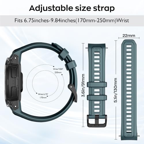 Correa Compatible Garmin Instinct E 45mm 22mm Silicona miniatura 5
