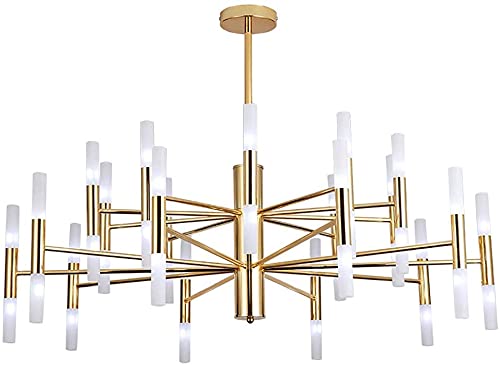 Lustre Sputnik moderne 10 lumières en acrylique doré pour salon