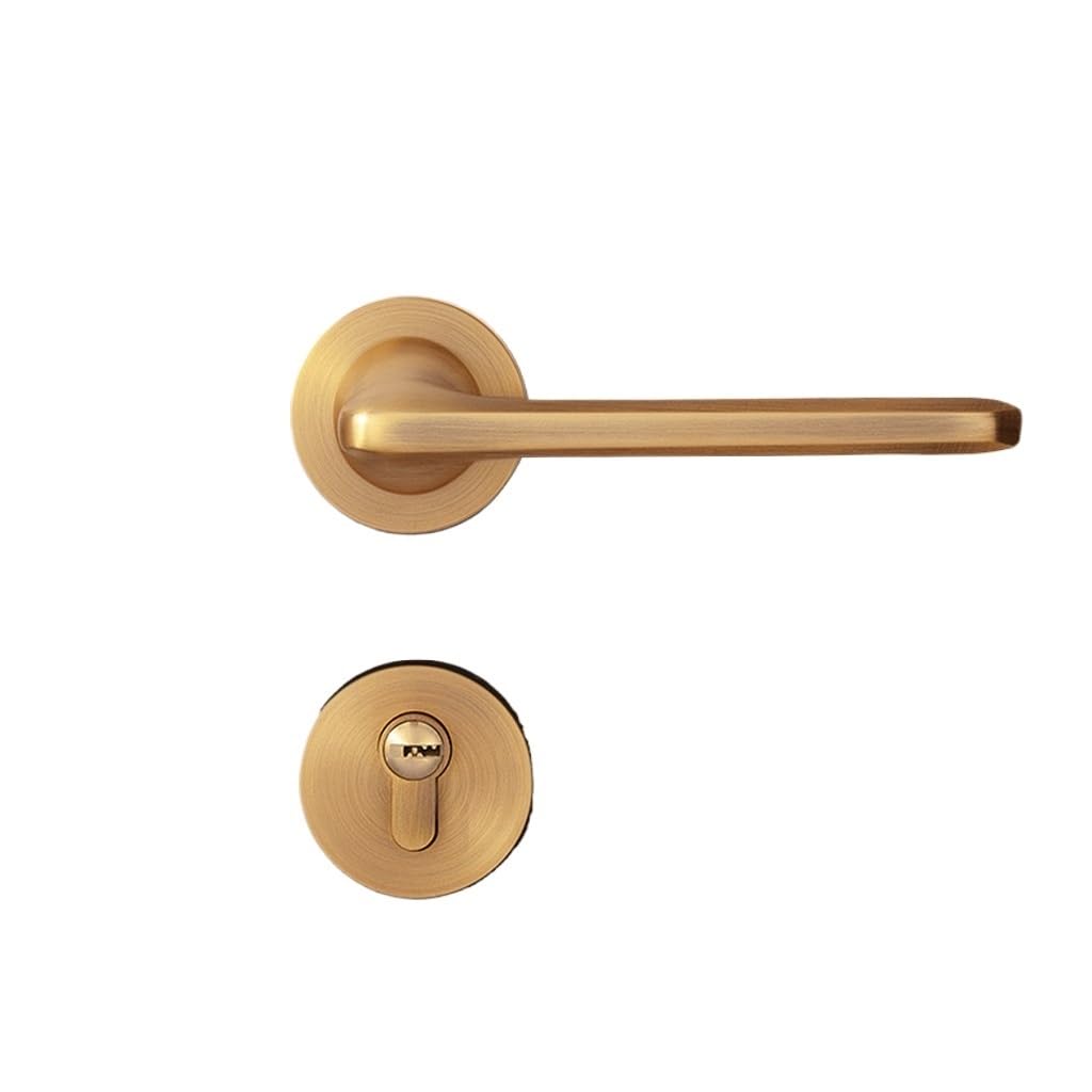 PGNEX Golden Magnetic Mute Interior Split Door Lock Solid Wood Door Kitchen Bathroom Handle
