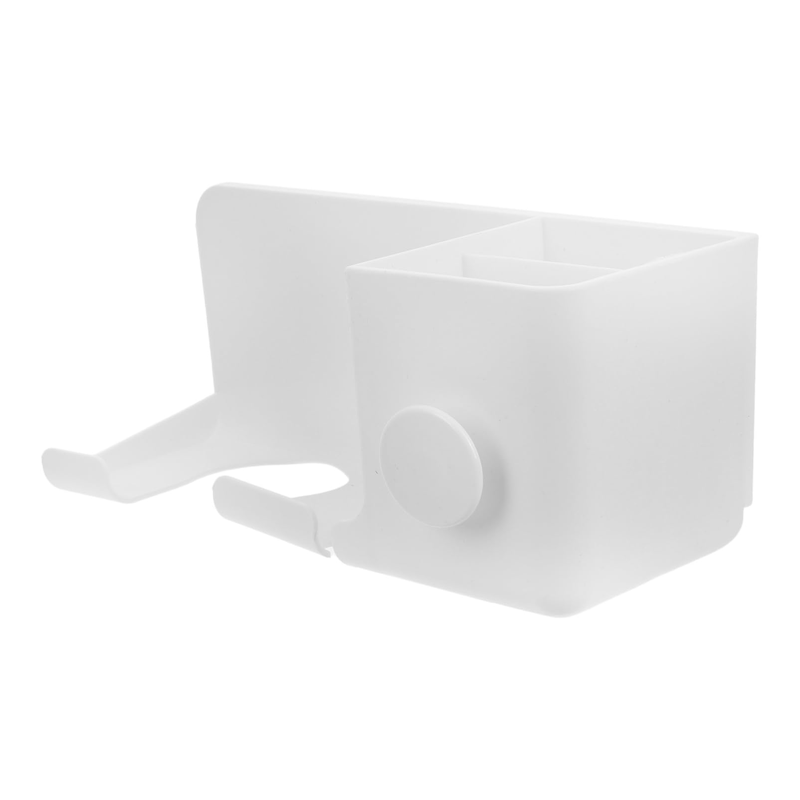 NOLITOY Multifunctional Blow Dryer Holder for Bathroom Self Adhesive Wall Mounted Hair Tool Organizer Elegant Includes Hairbrush Storage No Drill Design for Easy Installation