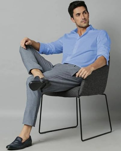 Image of Men's Cotton Blend Solid Shirt - Stylish Button Down Shirt for Casual