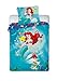 Principessa Ariel, la Sirenetta - Biancheria da letto per bambini, 100 x 135 cm + 40 x 60 cm