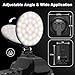 Hagibis LED Video Light,2500mAh Rechargeable Camera Light, CRI97+ Dimmable Ring Light with Cold Shoe Mount, Portable Photography Lighting for Camera Phone Photography, Vlog Filming&TikTok Live (Black)