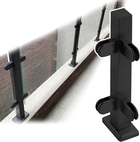 Poste de barandilla de vidrio de 85 cm en acero inoxidable para balcón