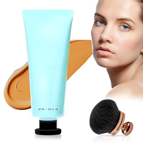 BB Crème, Fond de Teint Couvrant Imperfections, Anticerne, Patch Anti Cernes, Correcteur de Couverture du Corps, Soin Perfecteur Tout-en-1 Correcteurs, Base Maquillage Fini Naturel (Tan)