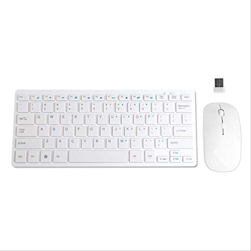 Juego Combinado de ratón Ultrafino con Mini Teclado inalámbrico de 2,4 GHz para Ordenadores portátilesu00a0u00a0u00a0W