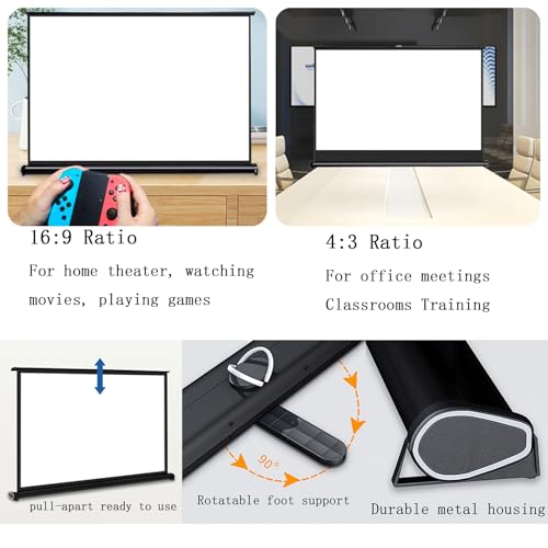 Pantalla Manual Portátil para Proyector 50in 4:3 miniatura 5