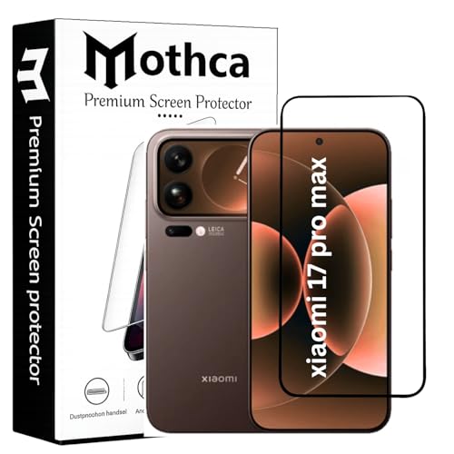 Image of Mothca Advanced Tempered Glass Screen Protector Compatible for Xiaomi 17 Pro Max with Edge to Edge Coverage - Case Friendly, Anti-Scratch & Bubble-Free Installation Kit
