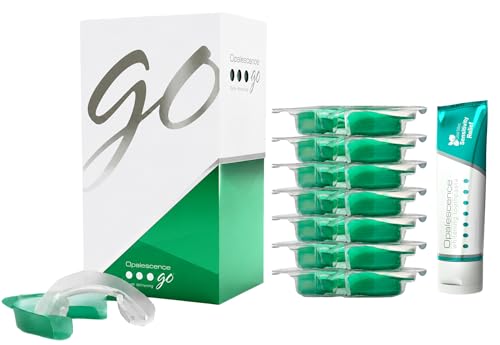 Image of Opalescence GO 15 Mint Whitening Bundle - (7 Treatments) Hydrogen Peroxide Prefilled Teeth Whitening Trays and Travel Whitening Sensitivity Toothpaste 1 Oz - Mint Flavor - 6288-1