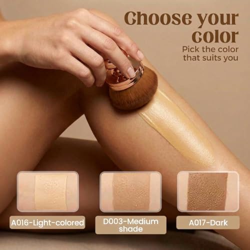 Image of 2026 Upgraded Body Coverage Perfector, No Transfer Body Foundation with Brush, Waterproof Leg and Body Makeup for All Skin Tones, Tattoo Cover Up Makeup & Concealer for Women (Bronze)