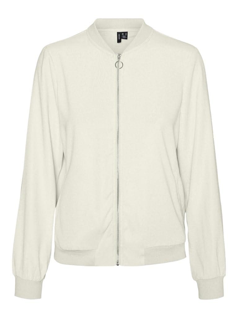 VERO MODA Women's Vmcoco L/S Bomber Ga Noos Jacket, Cannoli Cream, L