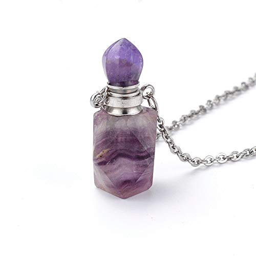 Collar Difusor Aromático con Piedra Natural y Botella