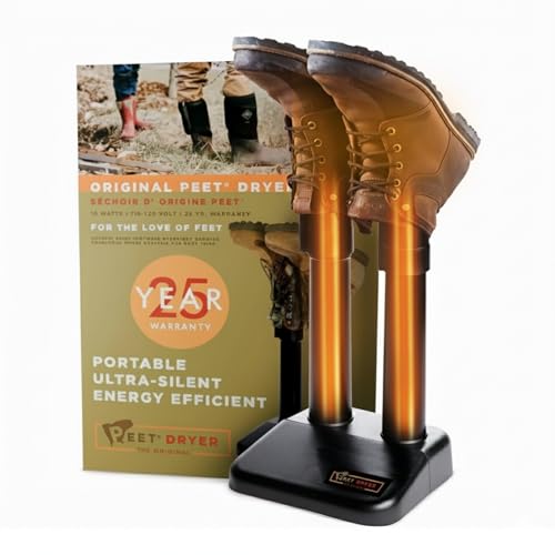 PEET, Original Dryer, Electric Shoe Dryer, Effective Drying for Work Boots & Outdoor Gear, Athletic Gear, Portable, Silent & Energy-Efficient, Made in USA