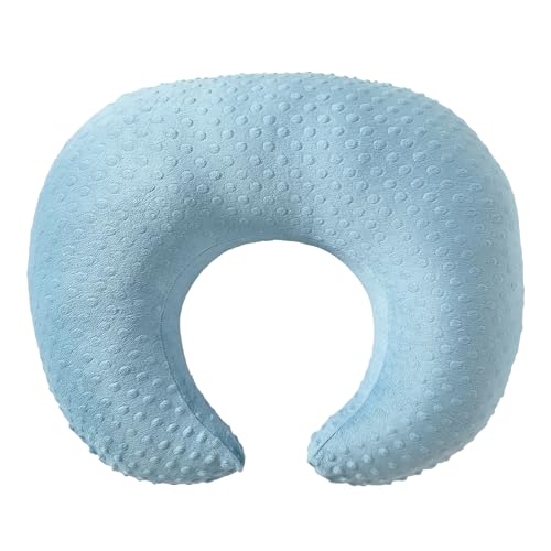 ESEN Plus Size Baby Nursing Pillow and Body Positioner for Breast Feeding and Bottle Feeding, Ultra Soft Baby Breastfeeding Pillows with Removable Nursing Pillow Cover for Mom and Baby (Blue)