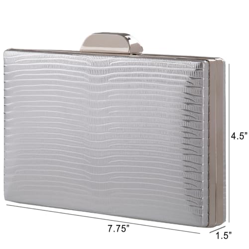 Image of JNB Women's Metallic Material Hard Case Evening Party Clutch