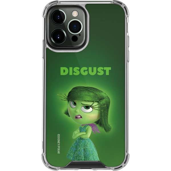 Skinit Clear Phone Case Compatible with iPhone 15 Pro Max - Officially Licensed Disney Inside Out Disgust Portrait Design