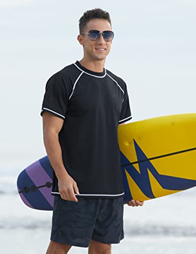 Image of Men's Swim Shirts Rash Guard UPF 50+ UV Sun Protection T-Shirt Quick Dry Fishing Beach T Shirts