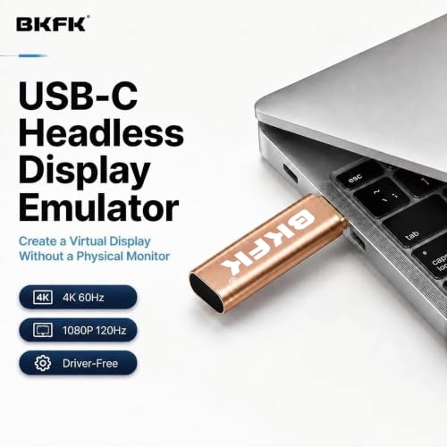 Image of 4K hdmi Dummy Plug - Display to hdmi Adapter, Luna Display Virtual Window for Home-edid Emulator-Dummy, displayport Headless dummie dongle120Hz (Type-C-JIN)