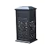 ZAJ Bote de Basura Hueco Cubo de Basura de Aluminio Fundido Papelera de Reciclaje Clasificación Organizador del envase de Hotel Patios de Cocina Negro (Color : Black)