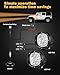 Auxbeam 6 Modes Amber White Round LED Pods, P4 Series 4 Inch 90W Flashing Offroad Strobe Lights, Dual Color Warning Off Road Fog Lights, 4x4 ATV Car Truck Spotlights, Pair
