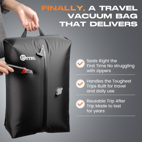 GYTBL Travel Vacuum Bags with Wireless Pump, High Compression Space Saver, IP67 Waterproof Reusable Vacuum Sealer Bags for Clothes, Suitcase & Storage Backpack Organization (2 Pack) - image 8
