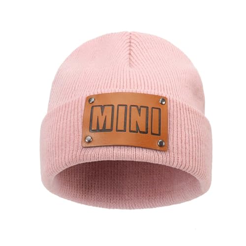 Generisch Gorro de punto para niños cálido y acogedor gorro de lana para bebés niños pequeños gorro de punto de invierno para clima frío, Rosa claro., 1-6 años
