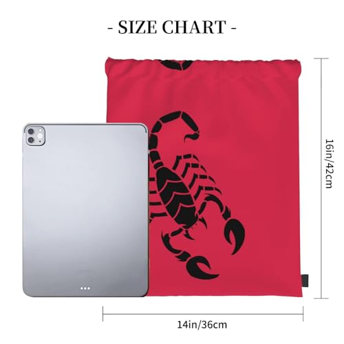 Scorpion Pattern Drawstring Gym Bag Gym Backpack For Women Men3