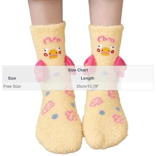 Fzybdd Fuzzy Socks for Women Funny 3D Winter Thicken Fleece Thermal Socks - image 4