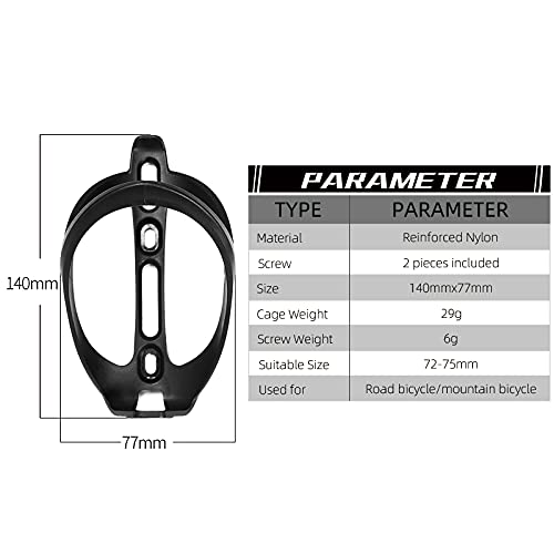 Portabidon Bicicleta Portabotellas Ligero for Bicicleta, portabotellas de Fibra Nailon, Soporte for bidón montaña y Carretera, Accesorios for 29 g(N2 2PCS)