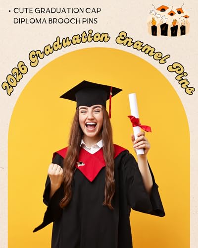 Image of Graduation Pins Bulk with Storage Bag for Class of 2026 Graduation Cap Diploma Enamel Pins for Backpack Hat Jackets Congrat Grads Gifts for Students Teachers Classmates 2026 Graduation Party Favors