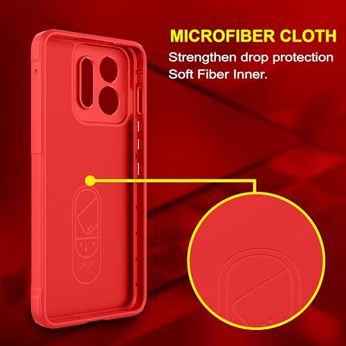 Image of Zapcase Back Case Cover for Oppo K13 Turbo 5G | Compatible for Oppo K13 Turbo 5G Back Cover | Liquid Silicon Magic Case with Camera Protection | Red