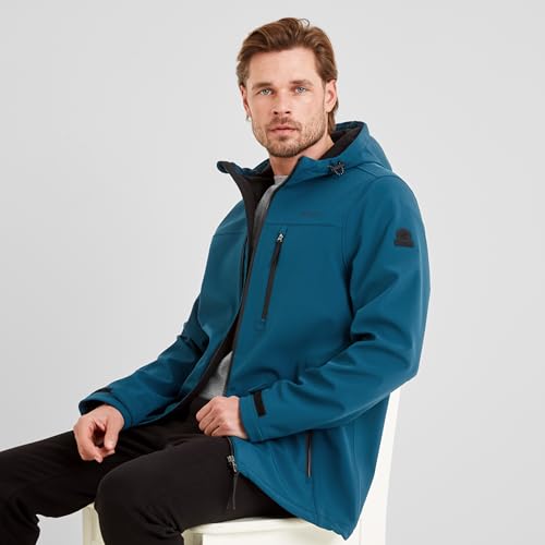 TOG24 Retner Mens Waterproof Softshell Coat & Jacket. 8K Waterproof Protection, Breathable & Windproof. Toggle Adjusters On Hood Opening, & Microfleece Inside For Maximum Warmth & Comfort - Image 4