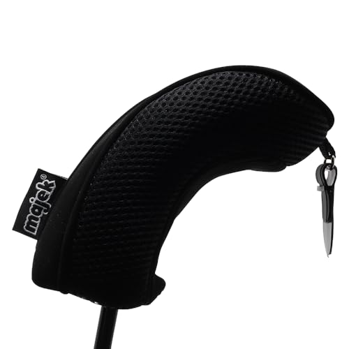 Black All Hybrid Headcover Set 3 4 5 Golf Club Covers Head Cover Mesh Complete