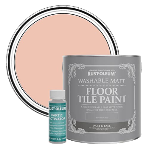 Rust-Oleum Orange Washable Matt Floor Tile Paint - Coral 2.5L