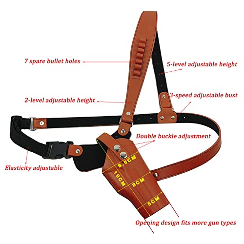 Chengde Chest Bag Pistol Bag Western Cowboy Outdoor Cowhide Holster 1911 Quick-Draw Pistol Holster,Black #TOP1