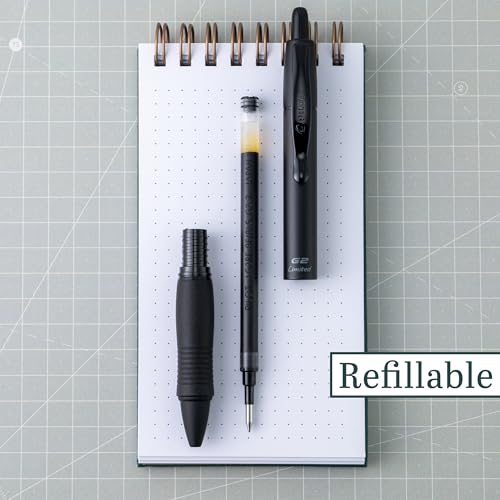 Image of PILOT G2 Limited Refillable & Retractable Rolling Ball Gel Pen, Fine Point, Matte Black Barrel, 0.7 mm, Black Ink, Single Pen (Pack of 2)