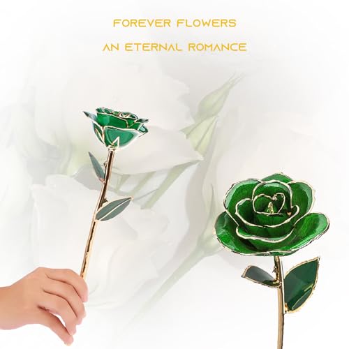 Rose éternelle verte Gugxiom idée cadeau originale Saint-Valentin