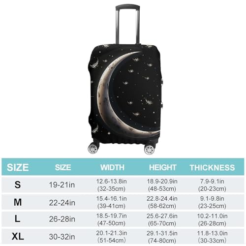 Carry on Luggage Cover Crescent Moon Suitcase Covers for Luggages Tsa Approved Travel Luggage Sleeve Protector Elastic Suitcase Protector Anti-Scratch Washable Fits 19-30 Inch Case -XL2