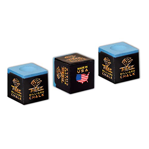 Tiger Pool Cue Billiard Chalk - Blue - Pack Of 3 #TOP5