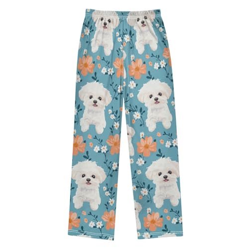 Maltipoo Boys Pants Boys Athletic Pants Long Pant for Boywith Pockets Wide-Leg Size 6-14Y2