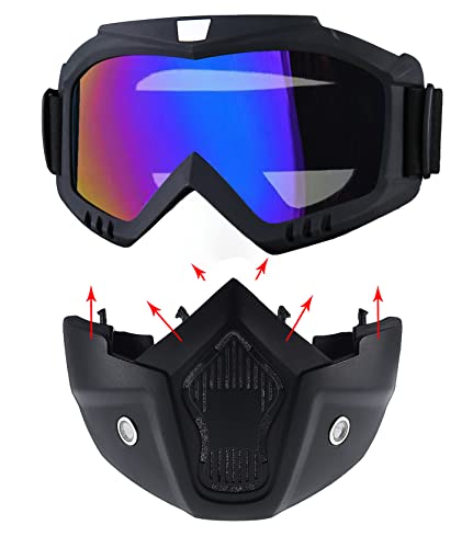 Image of Paintball Mask Anti Fog,Tactical Full Face Mask Ski Mask Goggles Detachable Adjustable,Motorcycle Riding Face Protection