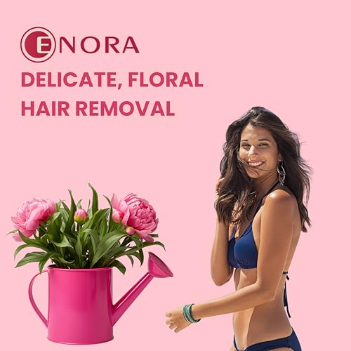 Image of ENORA Brazilian Stripless Wax Beans for Women (250g) | With Wooden Spatula | Natural | For Face, Chin, Hairline, Bikini Area & Full Body Hair Removal (250 Gram, Rose Pink)