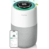 Provirtec Air Purifier for Bedroom Home, HEPA Air Purifier with PM2.5 Air Quality Monitor, 5-Stage Filtration Smart Air Purifiers for Home Pets with Quiet Sleep Mode, 10 Speeds, Covers up to 916 Ft²