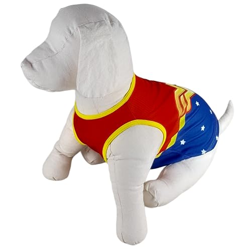 Camiseta Regata para Pet Personalizada do Mulher Maravilha 1 (Padrão, M)