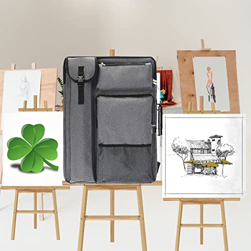 Treochtfun Art Portfolio Case, Art Portfolio Bag 19 X 25 With Backpack For Artist,Portfolio Folder For Artwork Board Drawing Supplies(Gray) #TOP1