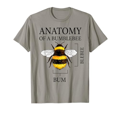 Anatomy of A Bumblebee Vintage Funny Bee Science Joke T-Shirt