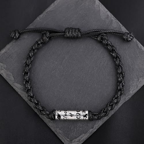 Pulsera de cuero para hombre Class of 2026 miniatura 7