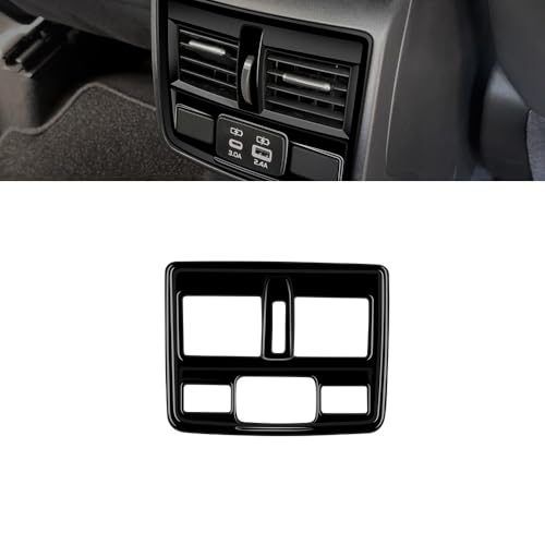 KMONDER 新型 フォレスター SL系 専用 パーツ インテリアパネル リアエアコン吹き出し口パネル ドレスアップ 外装 カスタム ハイブリッド ガーニッシュ 車種専用設計 ドレスアップ 傷防止 キズ隠し (ピアノブラック)